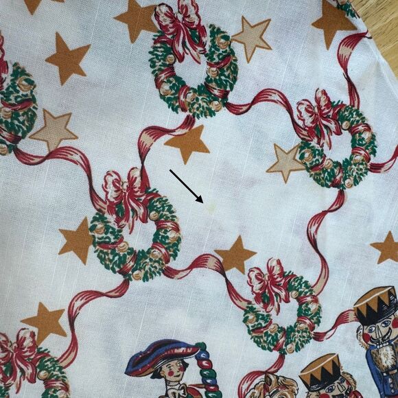 Wilton Court 90s Christmas Tablecloth Nutcracker Suite Round 70” Stars Holiday - Picture 6 of 8